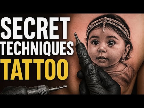 SECRET TATTOO TECHNIQUES | Full Portrait Tattoo Tutorial & Human Hair Shading Traininl