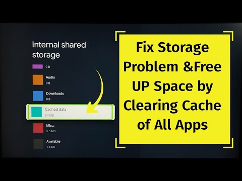 SONY Smart Google TV : How to Clear Cache of All Apps | Fix Storage PROBLEM Free UP Space