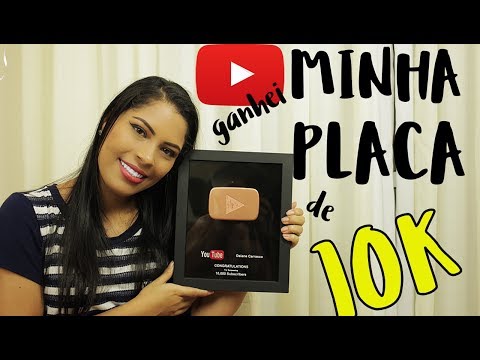 😱 GANHEI A PLACA DE 10K DO YOUTUBE
