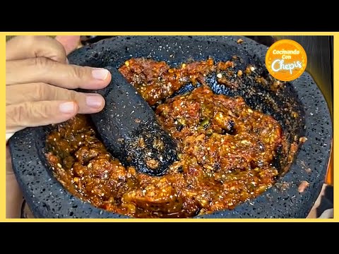 Salsa al molcajete - Receta picosita
