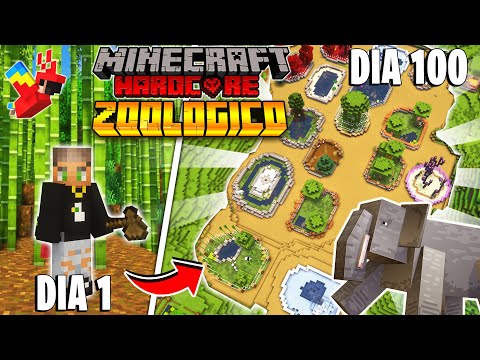 SOBREVIVI 100 DIAS EM UM ZOOLÓGICO NO MINECRAFT HARDCORE O FILME