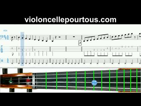 Cours de Violoncelle Shakira   Waka Waka  Partie1