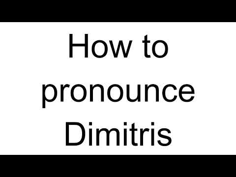 How to Pronounce Dimitris (Greek)