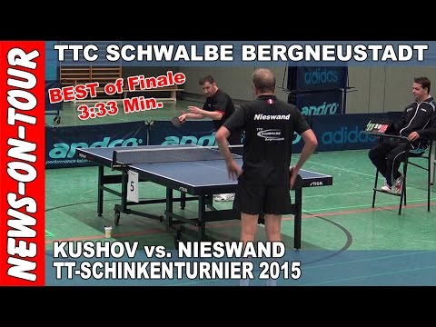 Tischtennis Europameister vs Weltmeister! KUSHOV vs. NIESWAND. Vorgabeturnier Schwalbe Bergneustadt