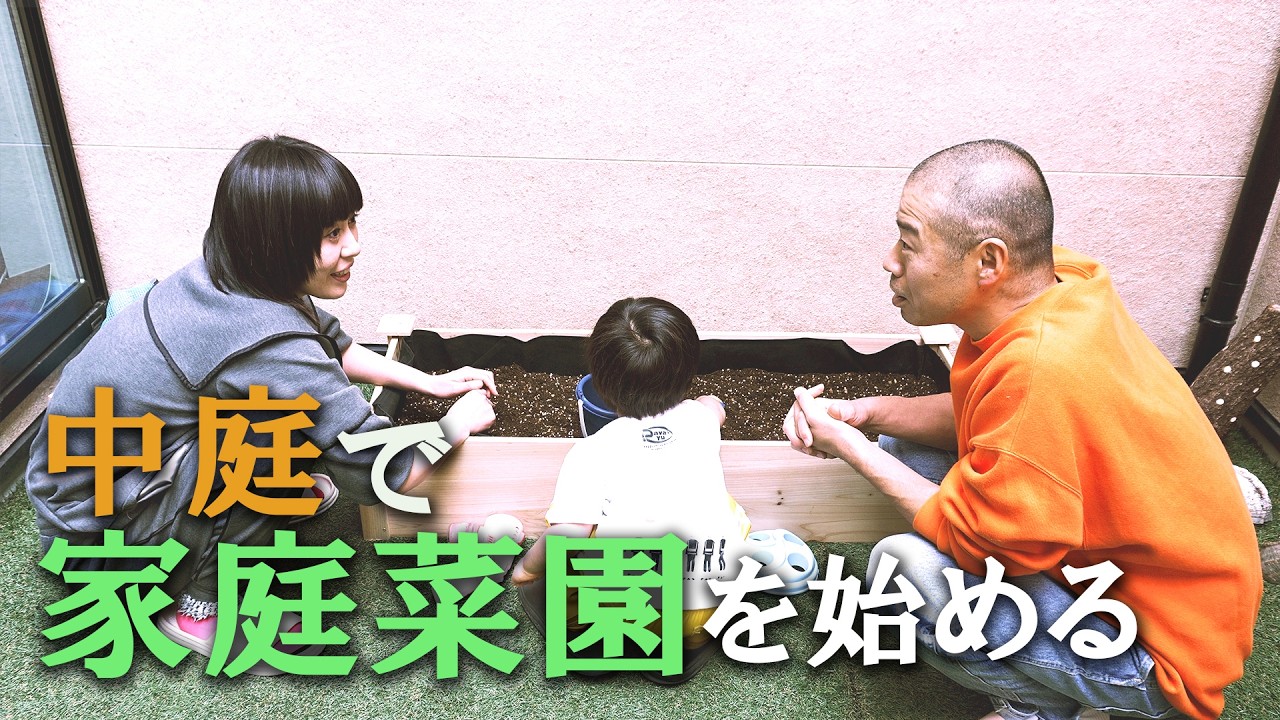 中庭で家庭菜園を始める