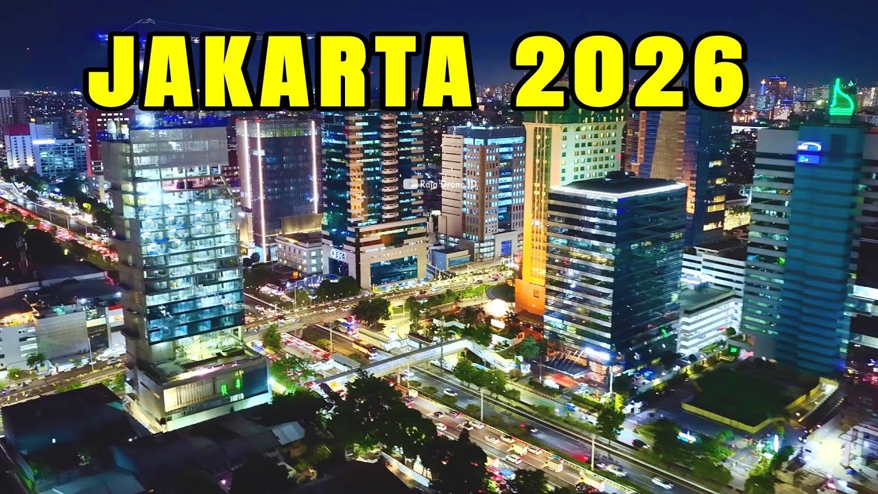 Jakarta City, Night Drone View 2026