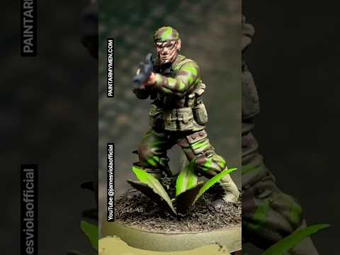 Painting a 28mm United States soldier for the Vietnam War