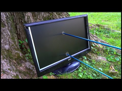 Computer Monitor vs Bow n Arrow!