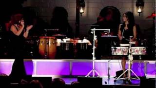 Paul Alexander Gonzalez performing  with Gloria Estefan, Sheila E., & others