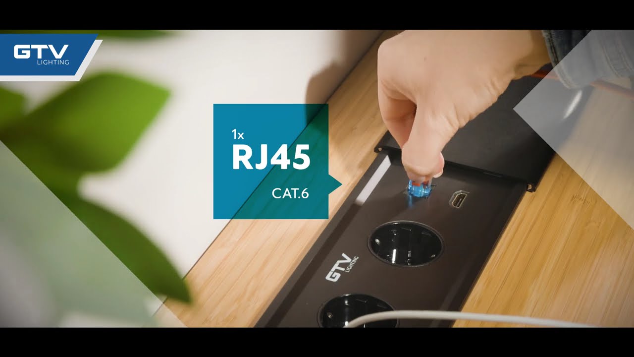 Удлинитель встроенный GTV PRESTINO 2x роз. schuko USB A+C RJ45 HDMI 1,5 м белый AE-PB2SPRES-10