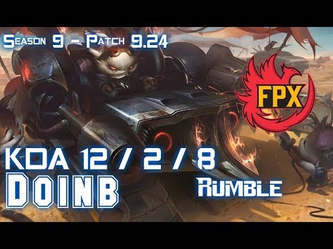 FPX Doinb RUMBLE vs IRELIA Mid - Patch 9.24 KR Ranked