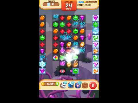 Jewel Match King Level 305 - Walkthrough ( No Booster )