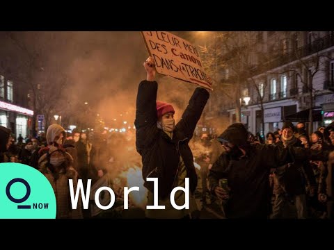 Protested in Paris Continue Against a French bill Outlawing Use of Police Images