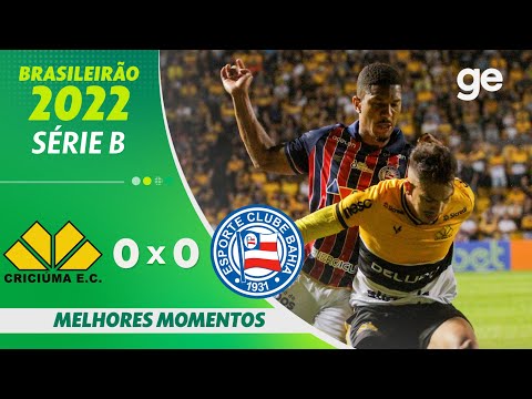 Gols e lances de Criciúma x Bahia