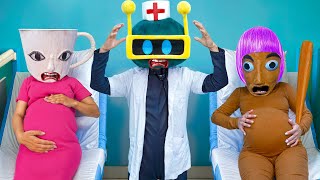 Emergency!! Ballerina Capuchina vs Tung Tung Sahur Girl in labor!🚨🤰🔥 | Italian Brainrot In Real Life