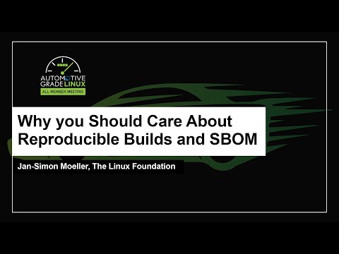Why you Should Care About Reproducible Builds and SBOM - Jan-Simon Moeller, The Linux Foundation