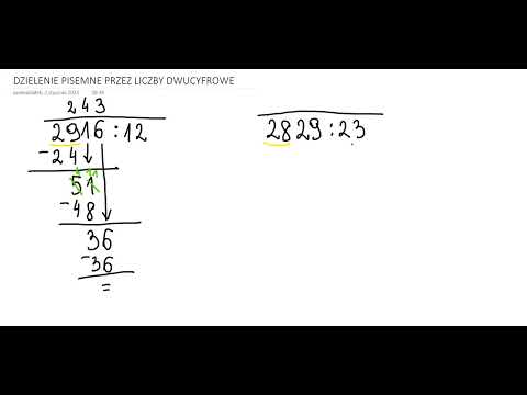 Dzielenie pisemne przez liczby dwucyfrowe