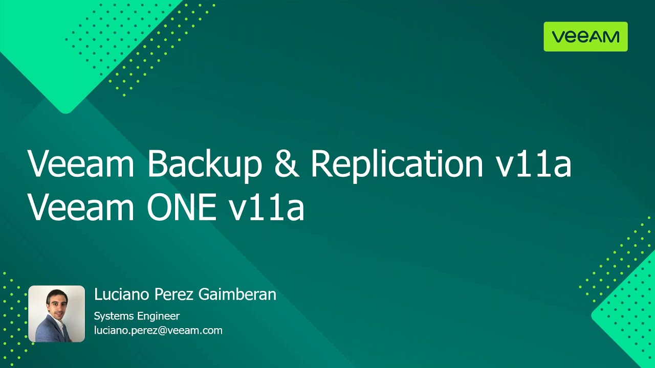 Veeam Platform update: NEW V11A and more video
