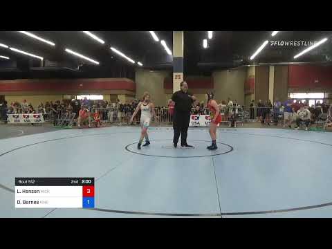 127 Lbs Rr Rnd 1 - Lyla Hensen, Michigan Vs Demi Barnes, King Select Wrestling Ad6e
