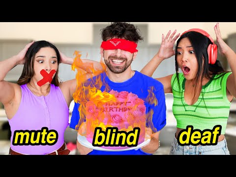 Blind, Deaf, Mute Baking Challenge *GONE WRONG*