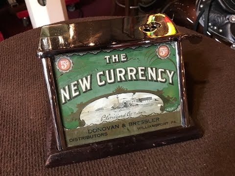 Early 1900's Cigar Nipper Cutter with NEW CURRENCY Advertisement SOLD