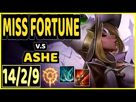 CODY SUN (MISS FORTUNE) vs ASHE - 14/2/9 KDA BOTTOM ADC CHALLENGER GAMEPLAY - NA