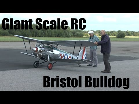 GIANT SCALE RC BRISTOL BULLDOG: ELVINGTON LMA MODEL SHOW 2014