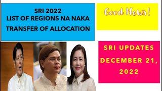 LIST OF REGIONS NA NAKA TRANSFER OF ALLOCATION FOR SRI 2022