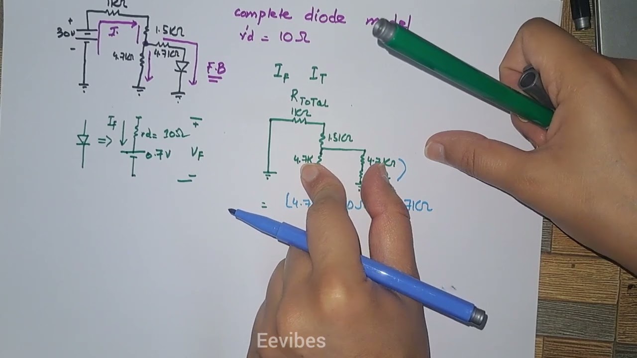 Analysis of Circuits Containing Diode || Diode Model Example-Complete Diode Model
