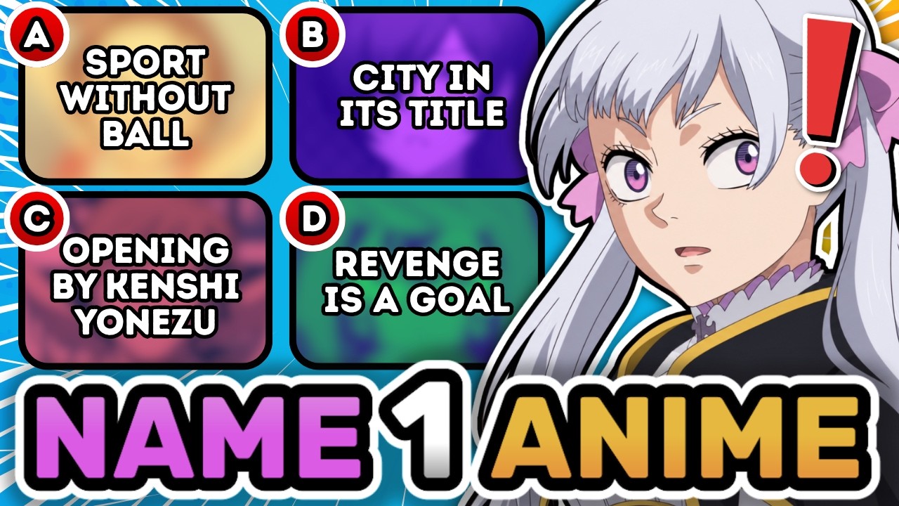 💥 Name 1 ANIME of Each CATEGORY 📺 Anime Quiz