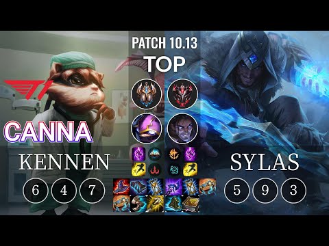 T1 Canna Kennen vs Sylas Top - KR Patch 10.13