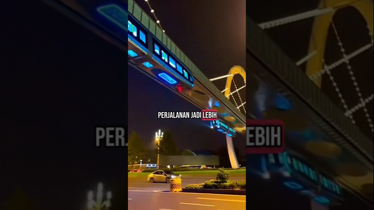 ini adalah alat transportasi masa depan china #shorts#fyp#teknologi#inovasi tiongkok#sky train