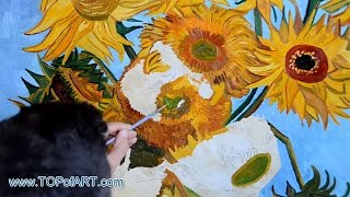 van Gogh - Vase with Twelve Sunflowers | Art Reproduction Oil Painting