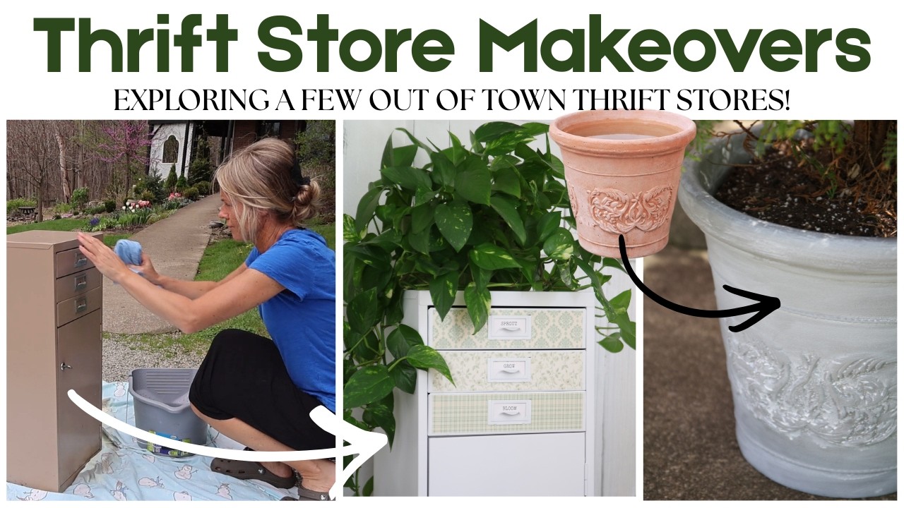 Out of Town Thrifting ~ Thrift Store Home Decor ~ Thrift Store Makeovers