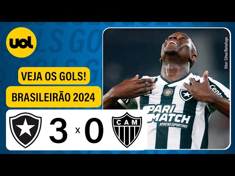 BOTAFOGO 3 X 0 ATLÉTICO-MG - VEJA OS GOLS DE LUIZ HENRIQUE, CUIABANO E SAVARINO - BRASILEIRÃO 2024
