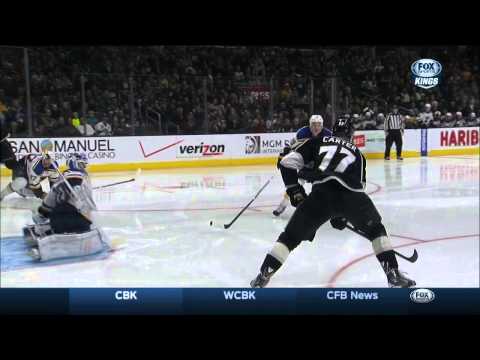 Jeff Carter wrist shot goal 4-4 St. Louis Blues vs LA Kings Dec 18 2014 NHL