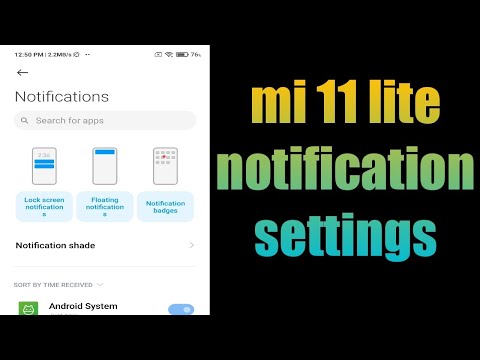 mi 11 lite notification settings
