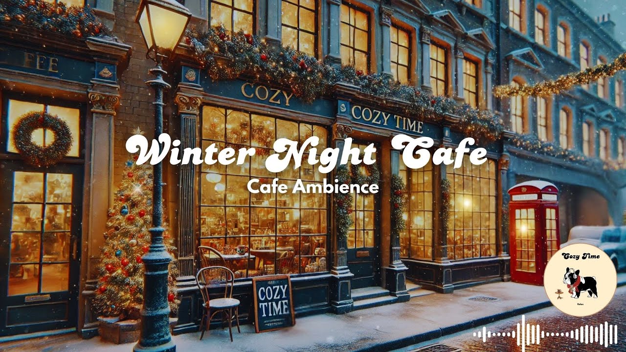 ❄️Winter Night Cafe, Cafe Ambience | Cozy Jazz Instrumental for Study, Work & Relaxation🎹