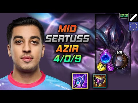 Azir Mid Build Sertuss Luden's Tempest Arcane Comet - LOL EUW Challenger Patch 13.12