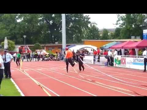 Landesmeisterschaft Bautzen 28.06.2014 Hindernisbahn 100m Rocco Steffen Lauf_2 in 21,95s
