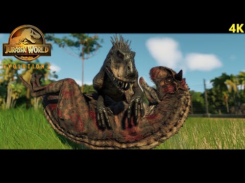 SCORPIOS REX VS CARNOTAURUS "TORO" - Jurassic World Evolution 2 Camp Cretaceous DLC (4K)