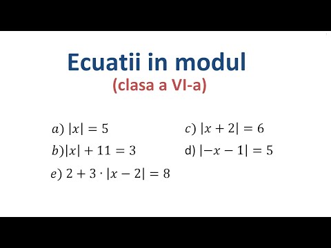 Ecuatii in Z, Partea 4: Ecuatii in modul - Exercitii rezolvate (Clasa a VI-a)
