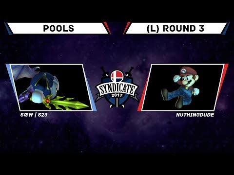 SYN17 PM - S@W | S23 (Metaknight) vs Nuthingdude (Mario) | Pools (L) R3