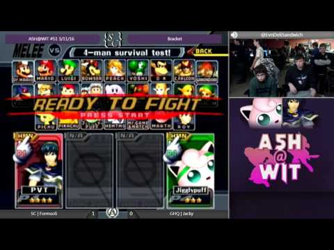 SC | Formuoli (Marth) vs GHQ | Jacky (Jigglypuff) - ASH@WIT #51 Melee Bracket