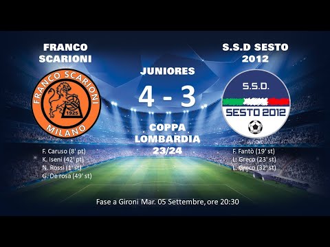 23/09/05 JUNIORES Coppa Lombardia   FRANCO SCARIONI - SESTO 2012:   4 - 3