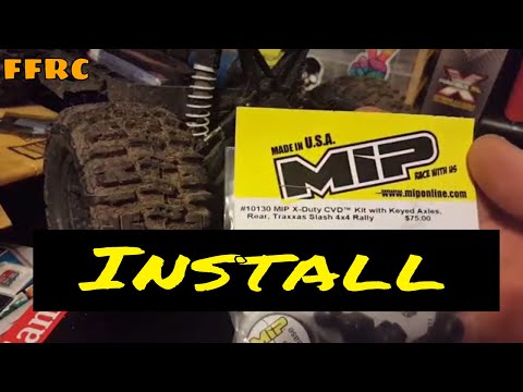 Install of MIP XDuty drive shafts on traxxas slash 4x4 basher