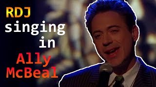 Robert Downey Jr. singing in &quot;Ally McBeal&quot; as Larry Paul (All Scenes)