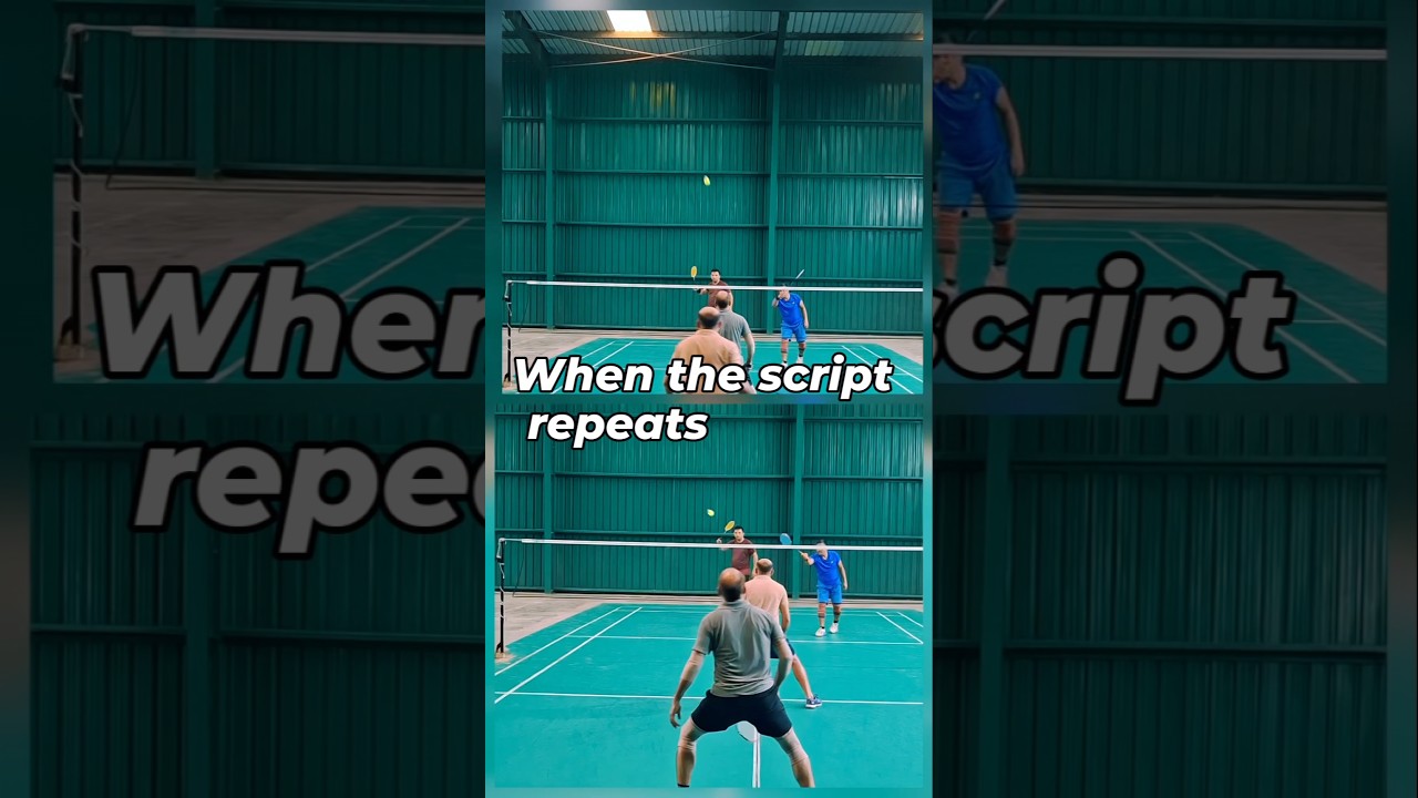 ​When the script repeats itself 🏸🤖 #Shorts