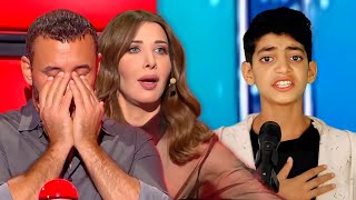 طفل فلسطيني يحرج ويبكي لجنة التحكيم بأغنية يا ضمير العالم شوف غزة ويبكيهم بكلامه في mbcthevoice