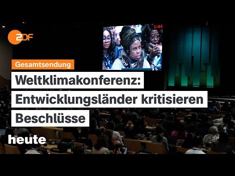 Video Thumbnail: heute 19:00 Uhr vom 23.11.2024 COP29 Kritik, Streit über Bundeswehr-Uniform, Brand in Manila